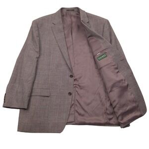 Lauren Ralph Lauren Men 50R Grey Glen Plaid Wool Sport Coat Blazer Jacket